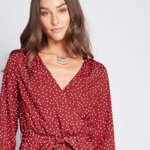 Charlotte Russe small red polka dot flirty dress